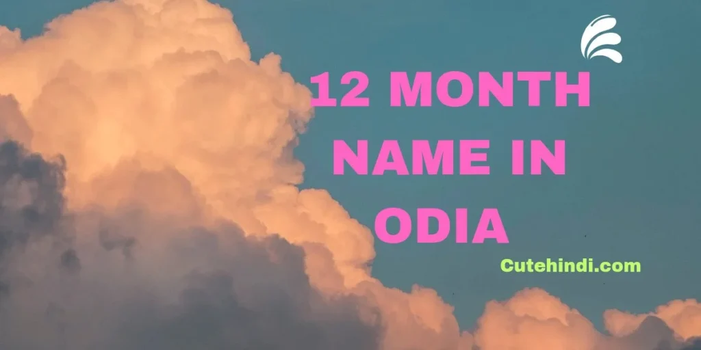 12 Month Name in Odia