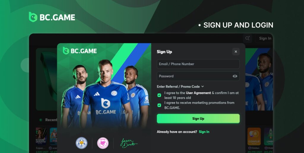 How you can create your account and login on BC game mobile platform