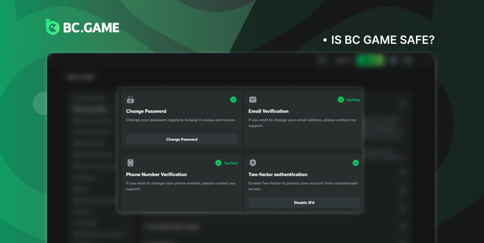 Online casino security BC Game India